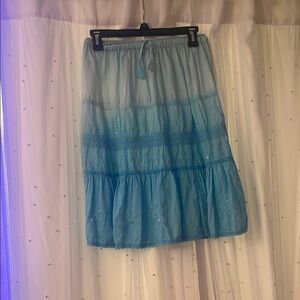 Blue Tiered Skirt